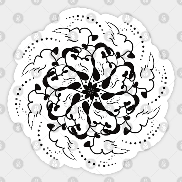 Flower Mandalas Sticker by Xatutik-Art